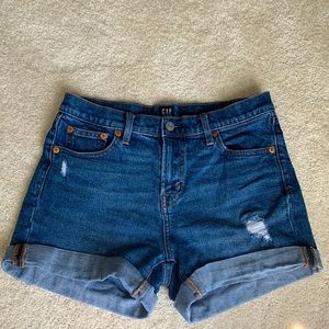 GAP High waisted jean shorts